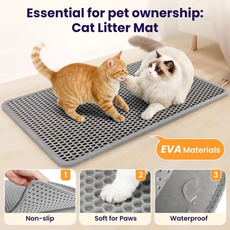 Waterproof Foldable EVA Cat Litter Trapping Mat For Pets