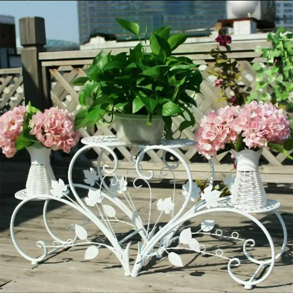 Wisfor Four Tier Metal Plant Stand For Indoor Outdoor Planters