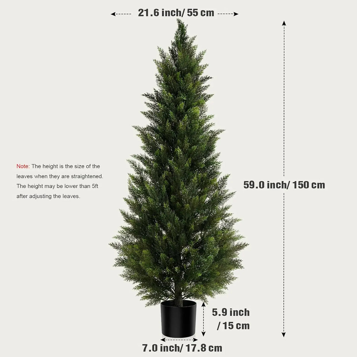Olitree Artificial Cedar Topiary Tree Faux Evergreen Home Decor