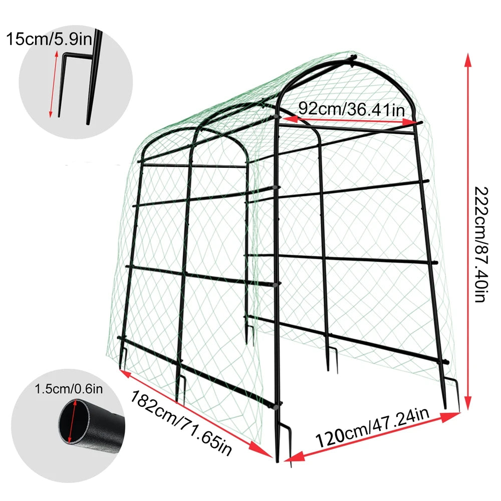 Wisfor Metal Garden Trellis Support Frame For Climbing Plants