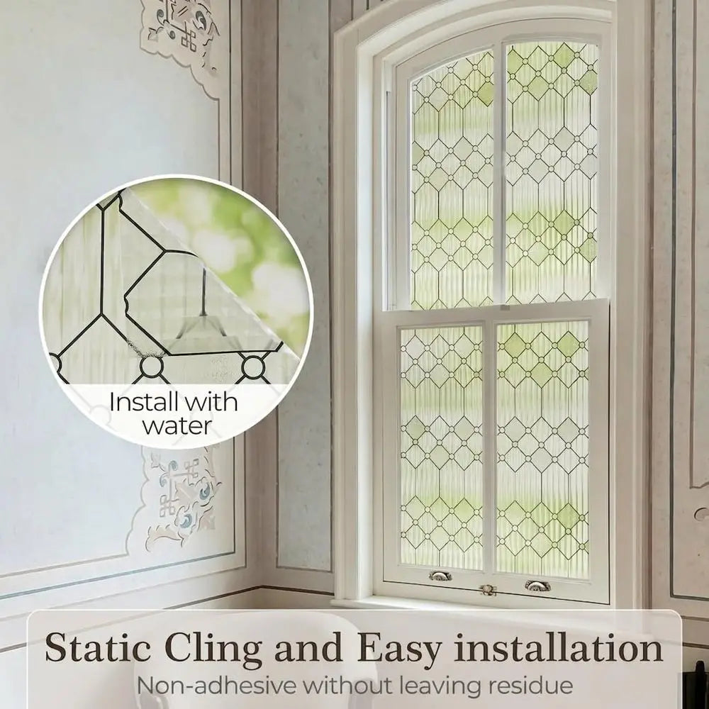 Static Cling Window Privacy Film Decorative Glass Vinyl Stickers