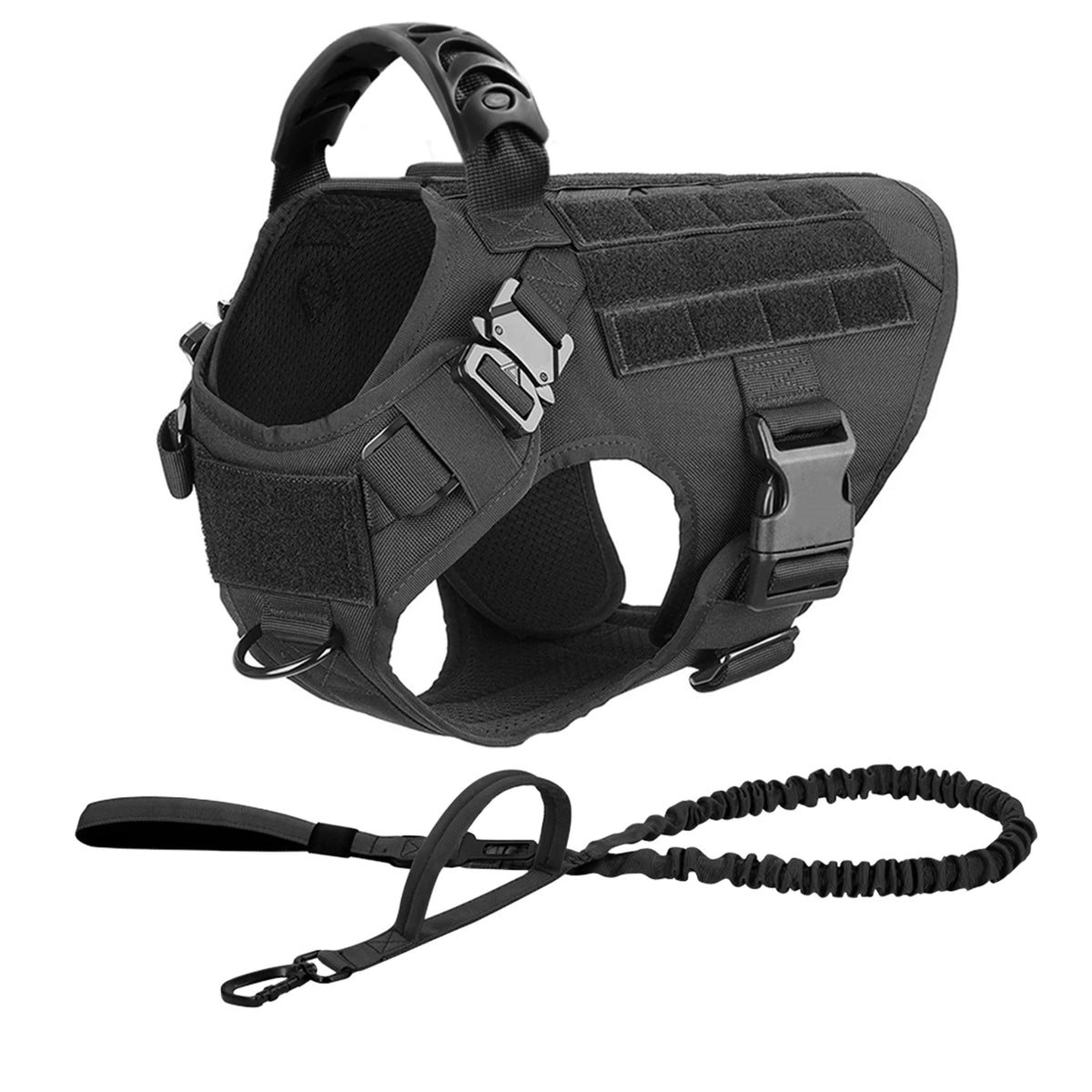 PETRAVEL Tactical Dog Harness And Leash Set For Training