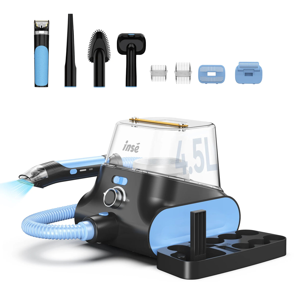 INSE P30 Quiet Pet Grooming Vacuum With Handheld Clipper