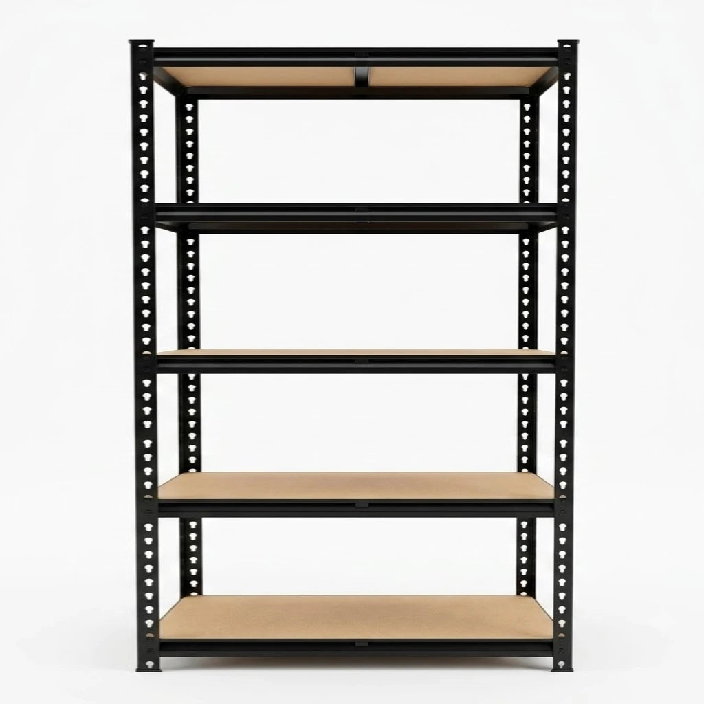 Slim 5 Tier Metal Shelving Unit Heavy Duty Storage Organizer