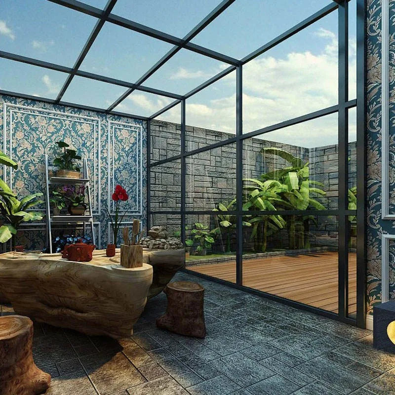 Waterproof Aluminum Glass Sunroom Conservatory For Garden Patios