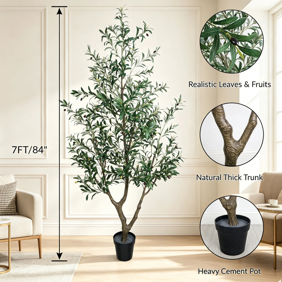 Olitree Artificial Olive Tree Indoor Outdoor Home Decoration