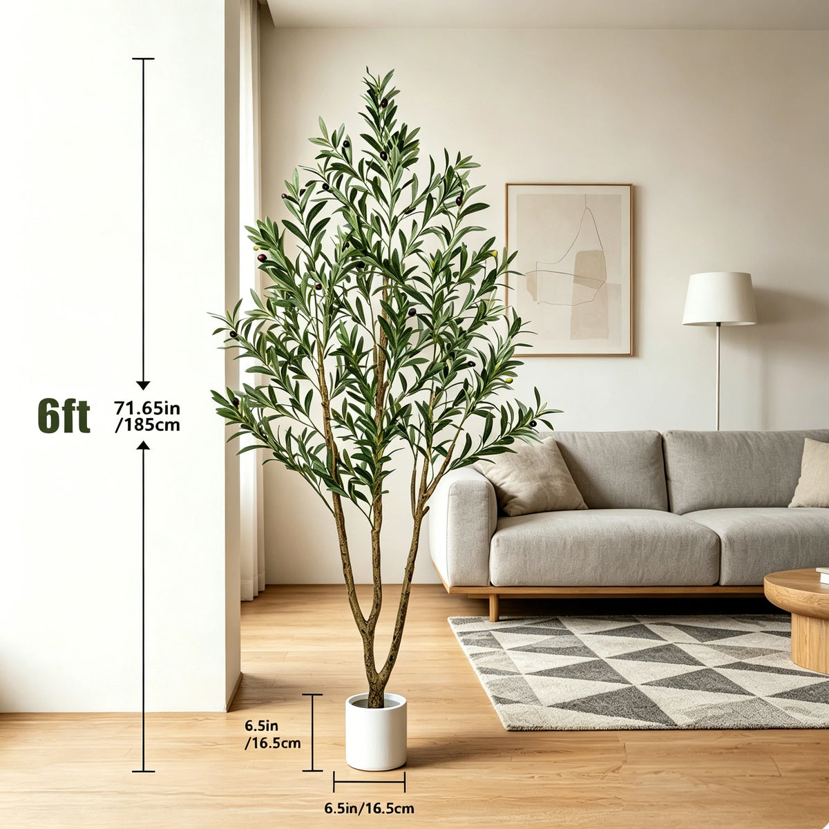 Olitree Artificial Olive Tree With Plant Pot For Home Decor