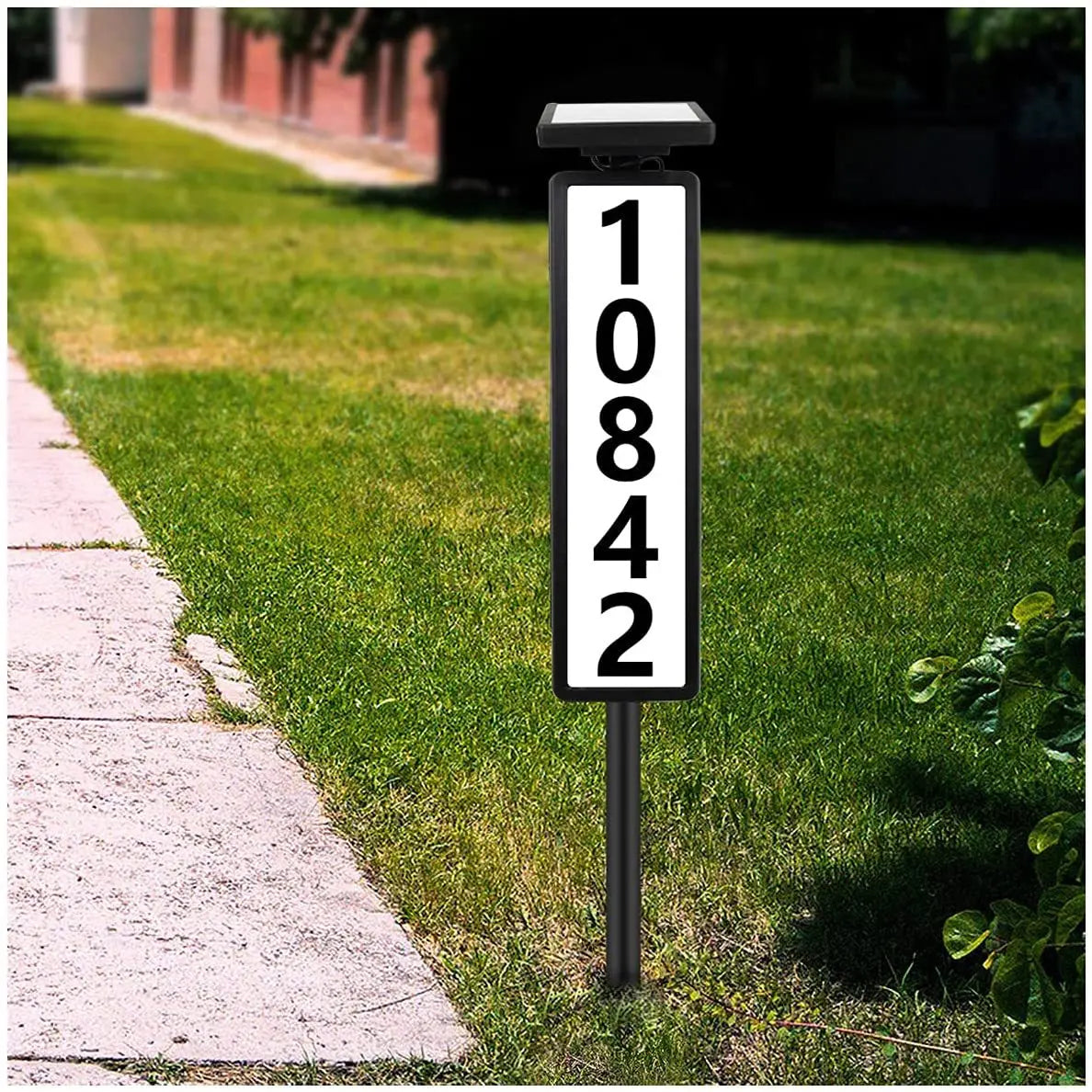 Solar Powered Outdoor Address Sign Light For Homes And Lawns