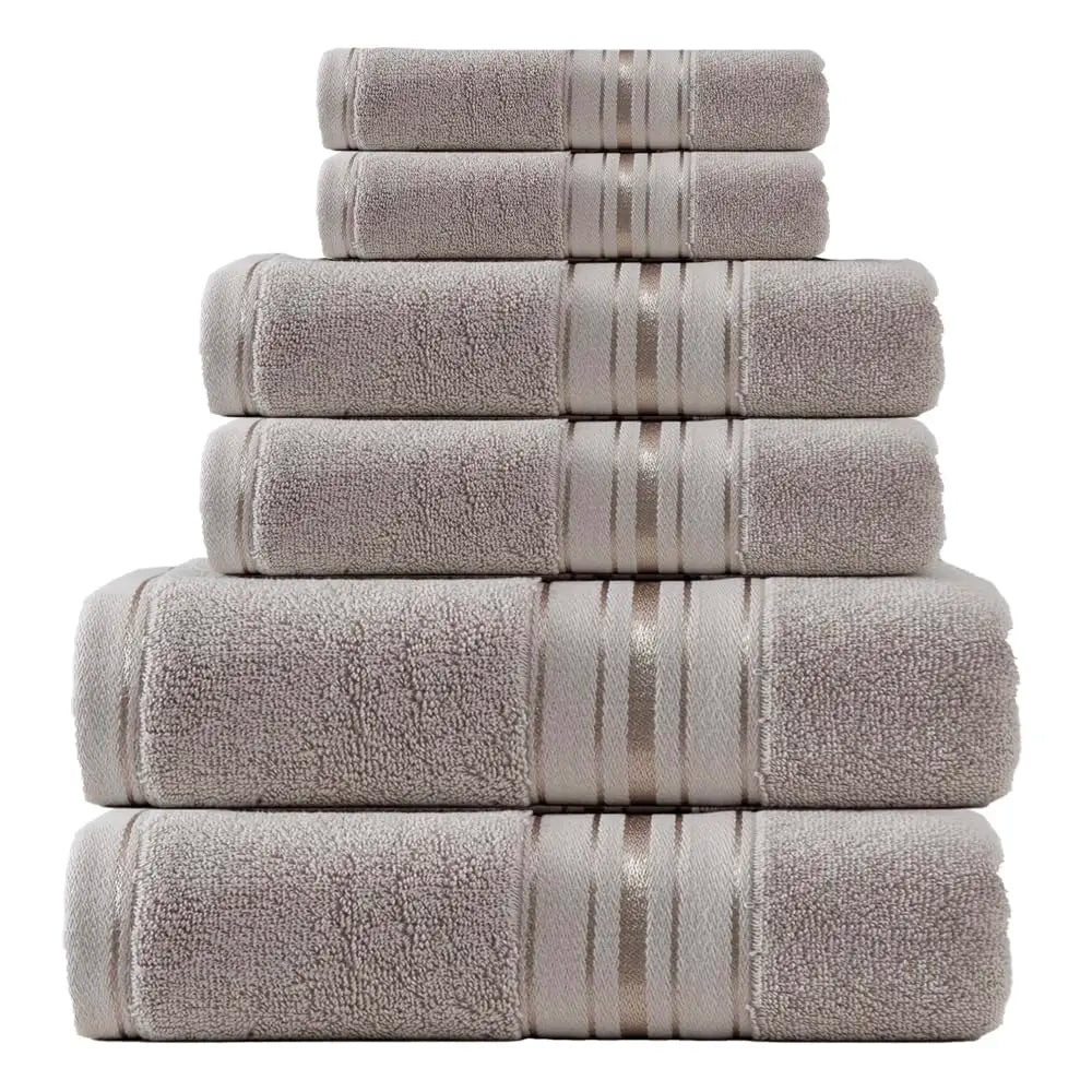 Premium 6 Piece 100 Percent Cotton Bath Towel Collection