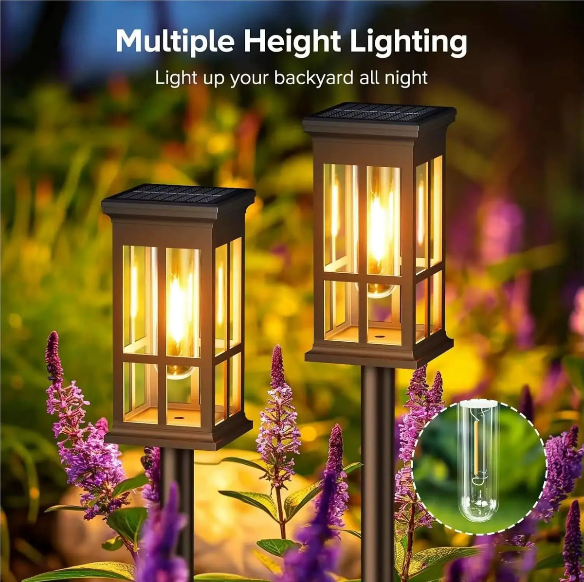 Solar Pathway Lights Outdoor Waterproof Landscape Lighting