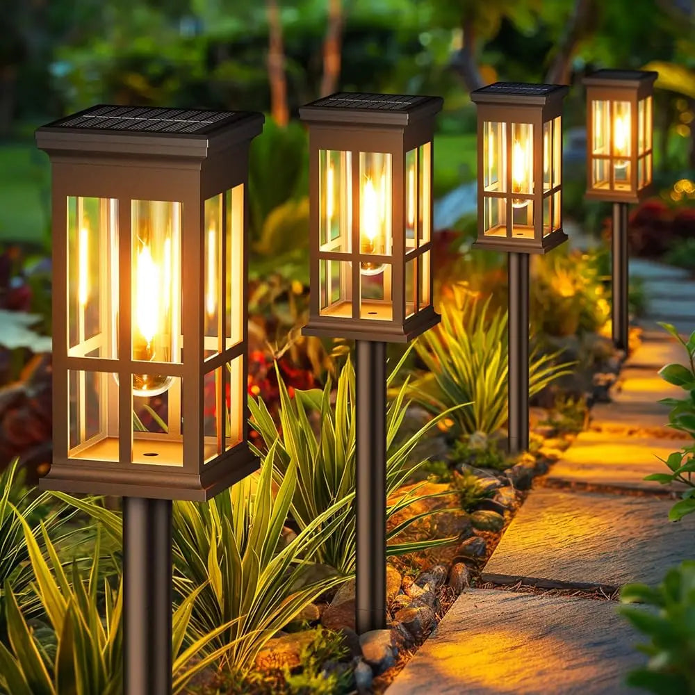Solar Pathway Lights Outdoor Waterproof Landscape Lighting