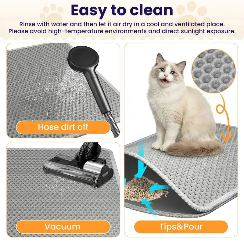 Waterproof Foldable EVA Cat Litter Trapping Mat For Pets