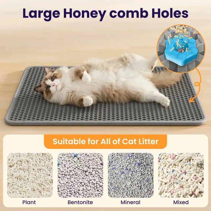Waterproof Foldable EVA Cat Litter Trapping Mat For Pets