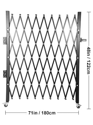 Single Folding Steel Security Gate Expandable Accordion Door