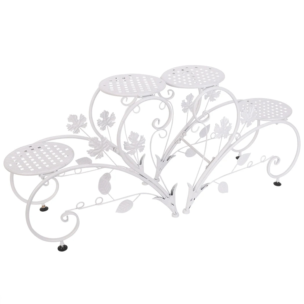 Wisfor Four Tier Metal Plant Stand For Indoor Outdoor Planters