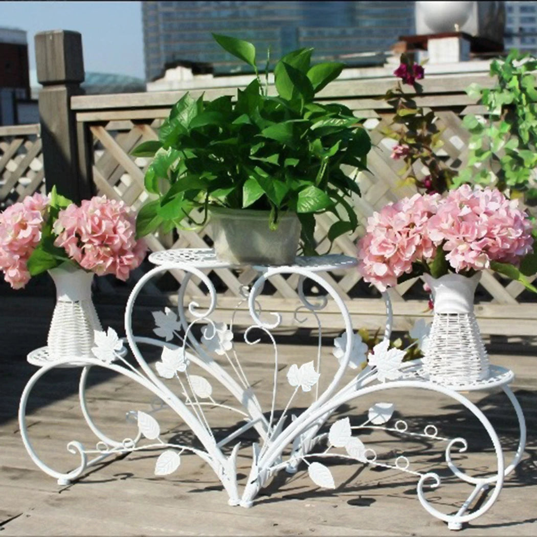 Wisfor Four Tier Metal Plant Stand For Indoor Outdoor Planters