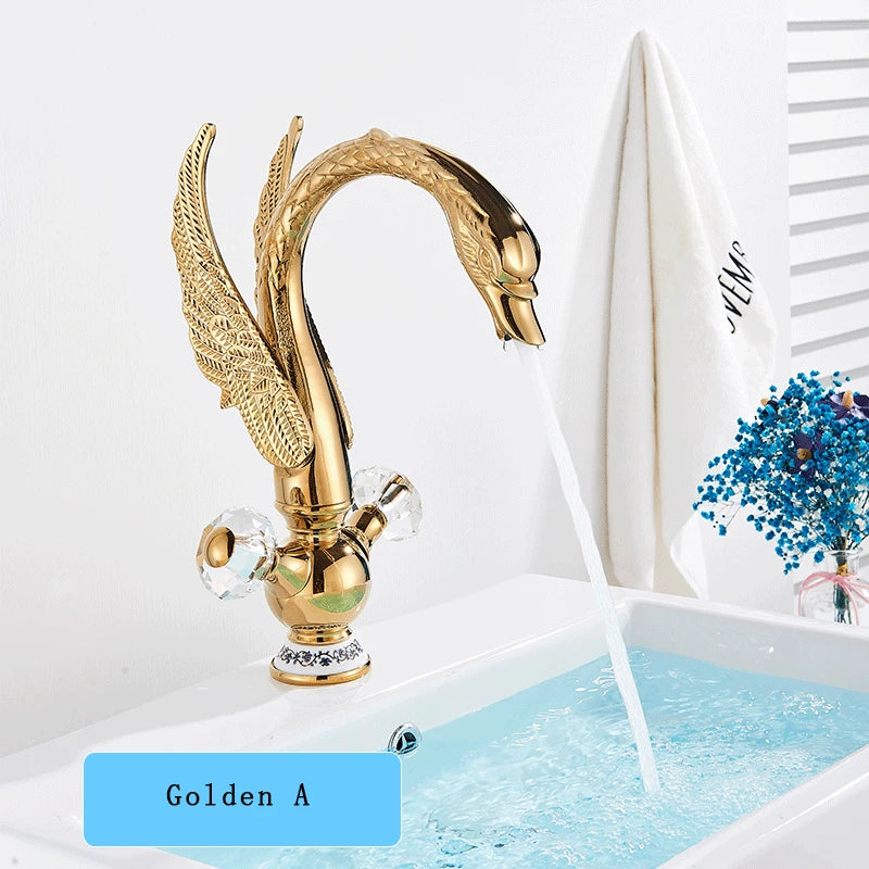 Saeuwtowy Deck Mounted Bathroom Basin Faucet Single Hole Mixer Tap