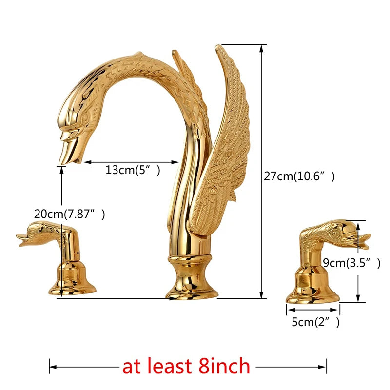 Wanmivezlo Dual Handle Deck Mounted Bathroom Basin Faucet