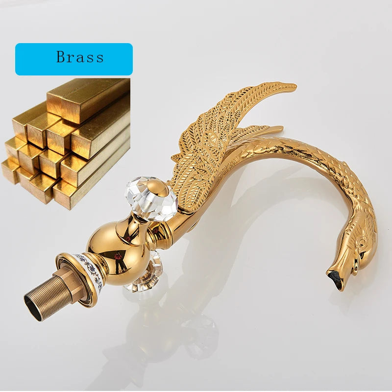 Saeuwtowy Deck Mounted Bathroom Basin Faucet Single Hole Mixer Tap