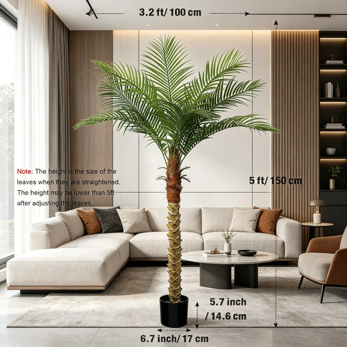 Olitree Artificial Faux Palm Tree For Indoor Outdoor Home Decor