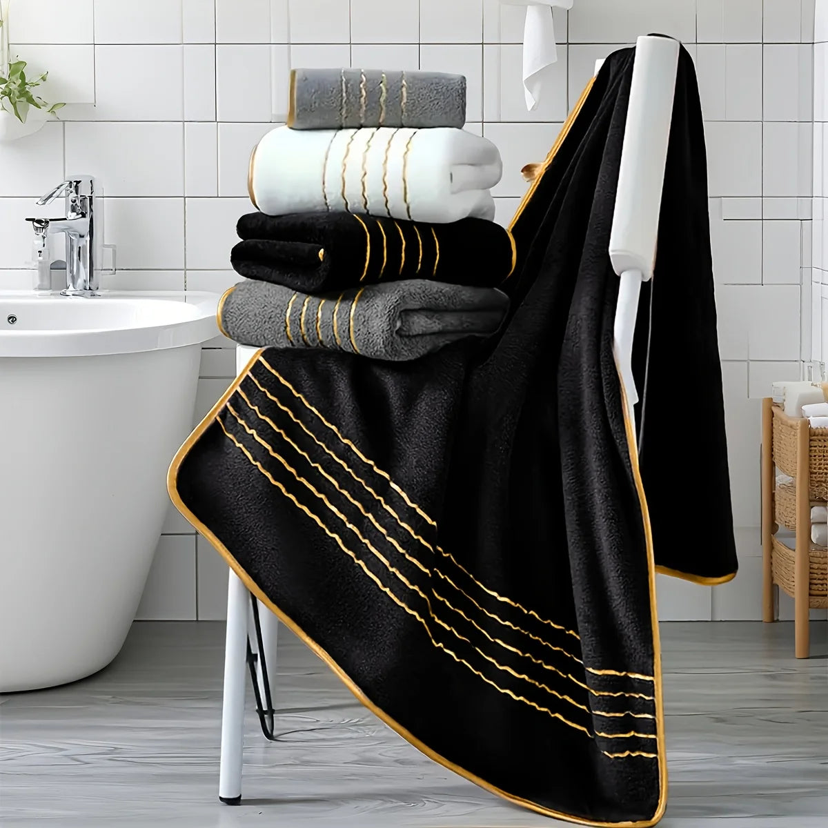 Premium Microfiber Bath Towel Set Ultra Soft Quick Dry