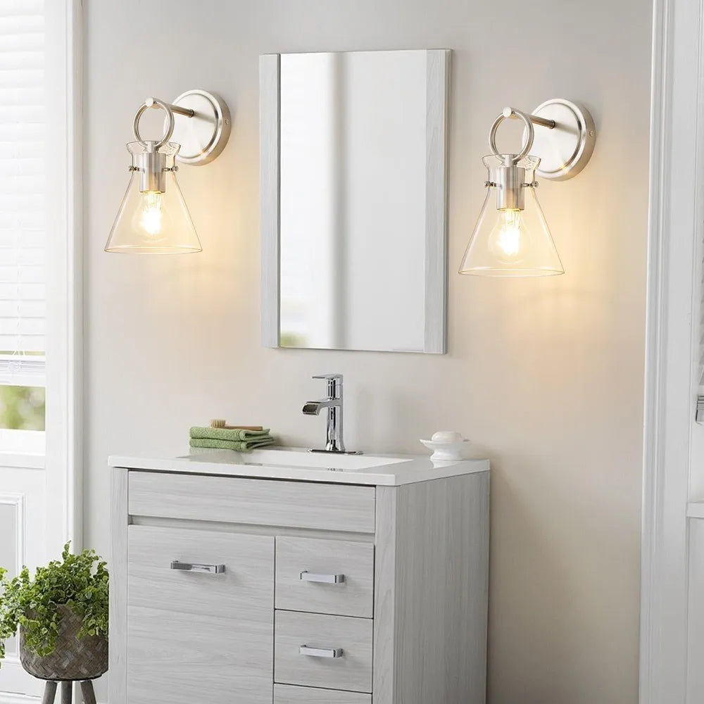 11.42 Inch Dimmable LED Wall Sconces Set of 2, Vanity Light for Bathroom & Bedroom