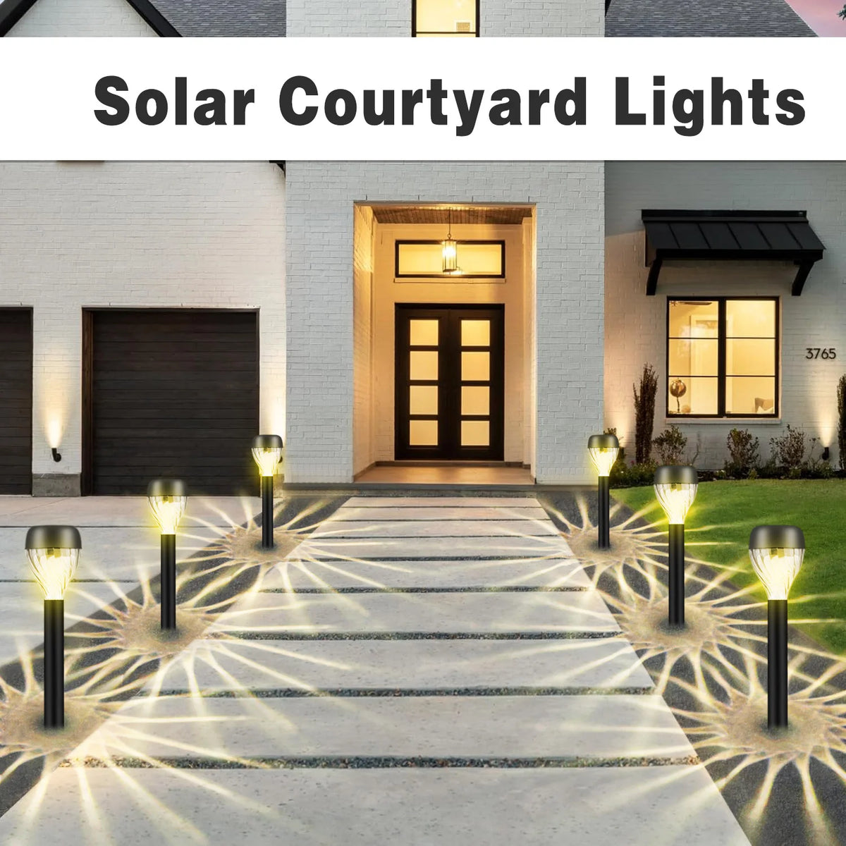 Solar Oval Shadow Design Landscape Lights For Yard Pathways