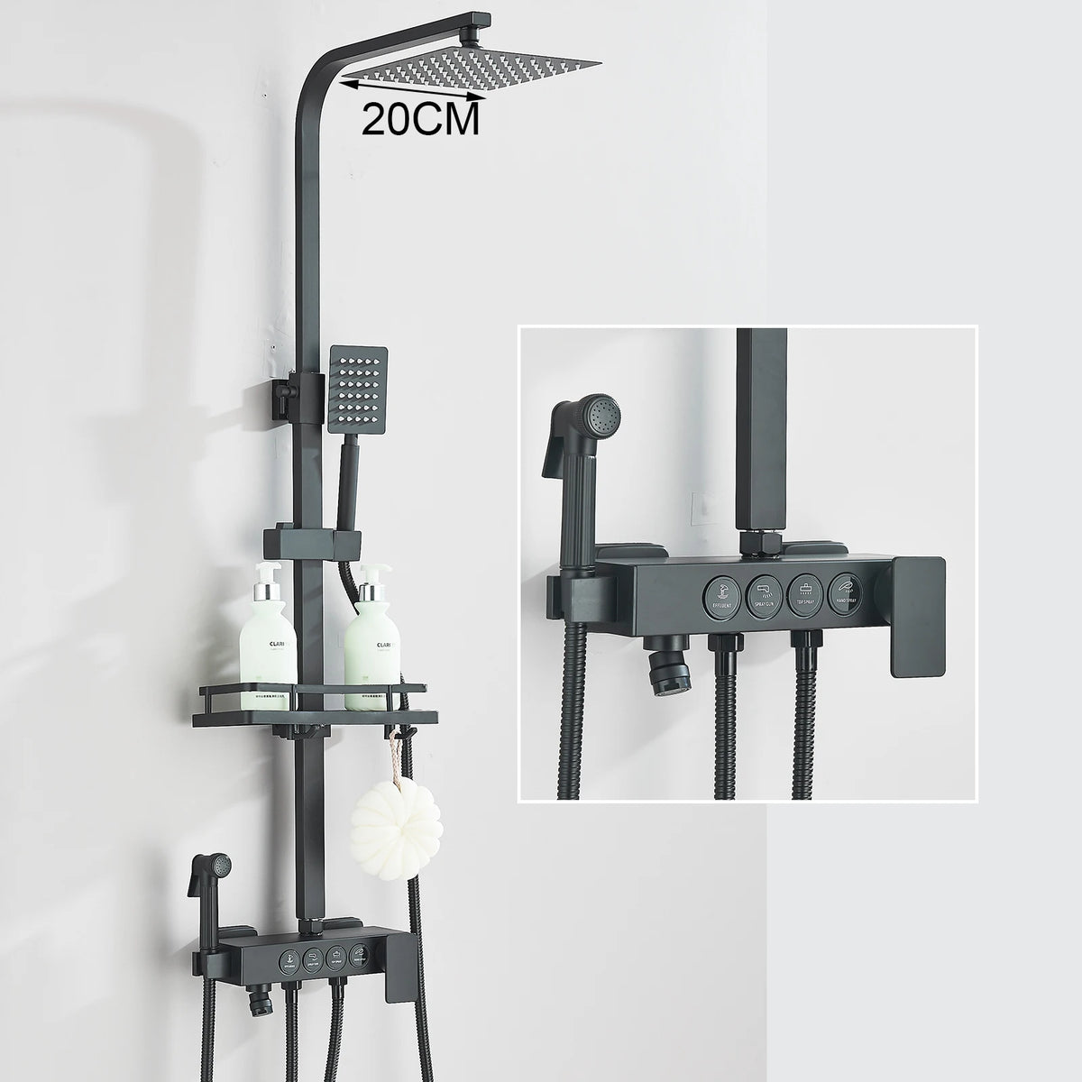 Fmhjfisd Brass Rainfall Shower Faucet And Bathtub Mixer System