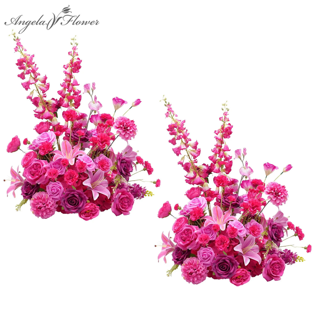 Angela Flower Artificial Silk Rose Ball Centerpiece Decoration