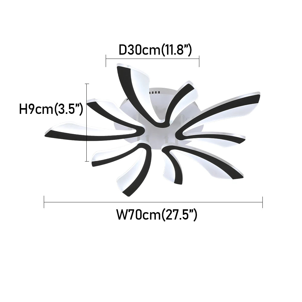 Acrylic Modern Ceiling Lamp Chandelier Pendant Light Led Living Dining Room Luminair Nordic Indoor Hotel Flower Decor