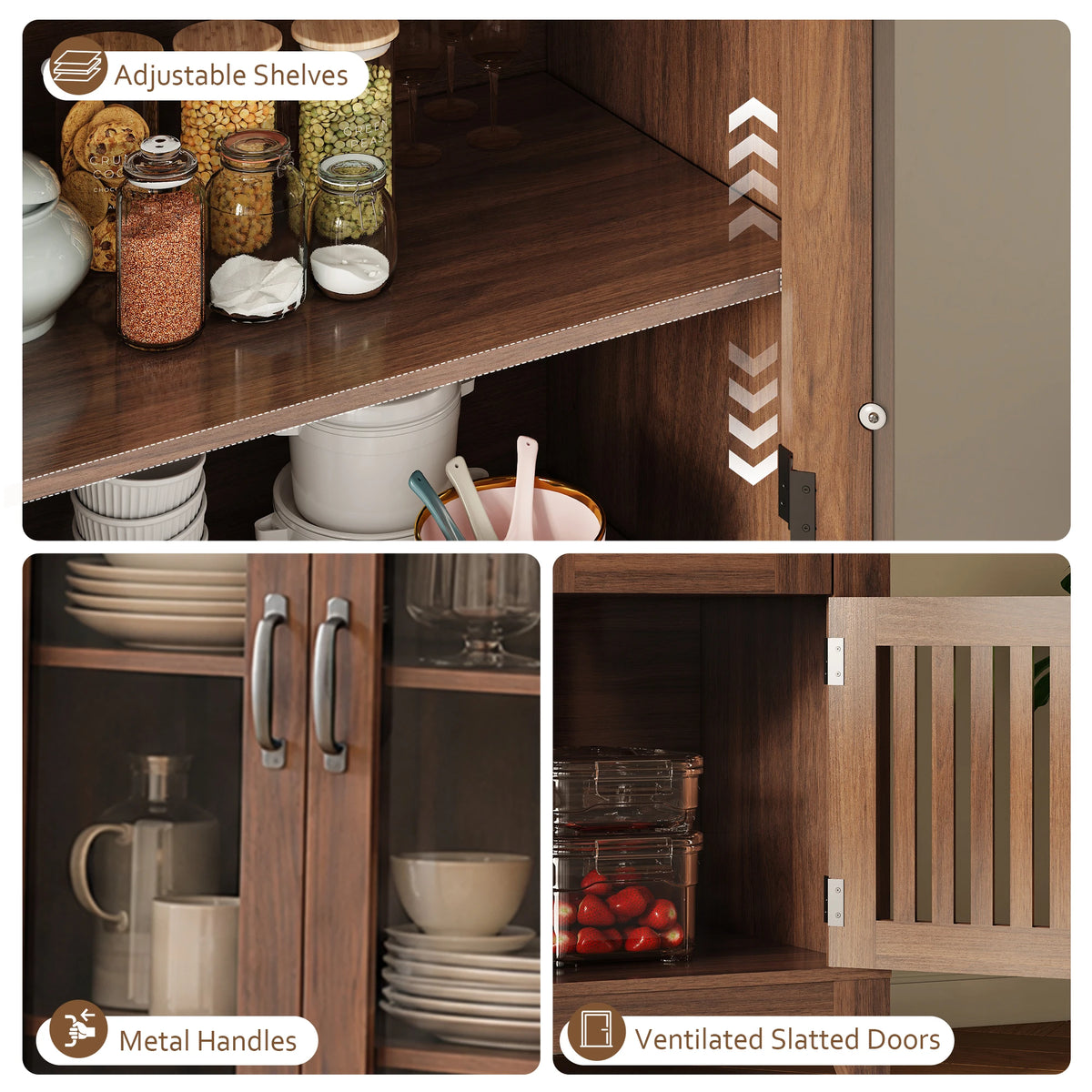 Tcgbkaf Modern Farmhouse Arched Wood Display Cabinet With Glass Doors