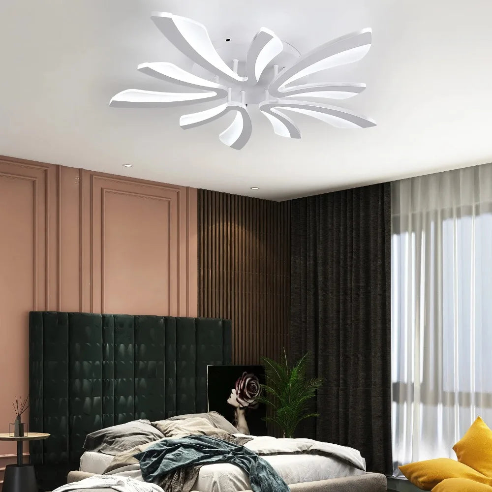 Acrylic Modern Ceiling Lamp Chandelier Pendant Light Led Living Dining Room Luminair Nordic Indoor Hotel Flower Decor