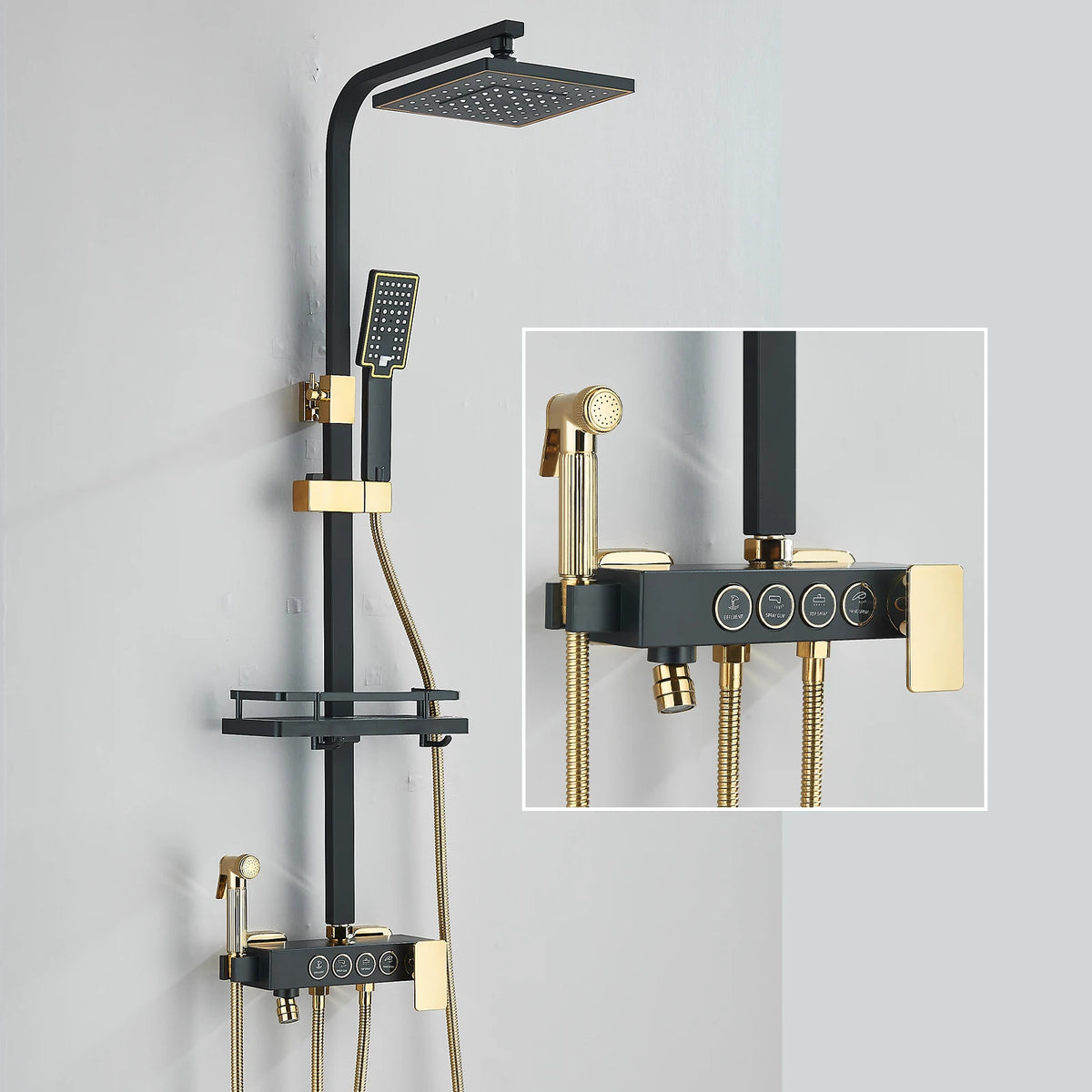 Fmhjfisd Brass Rainfall Shower Faucet And Bathtub Mixer System