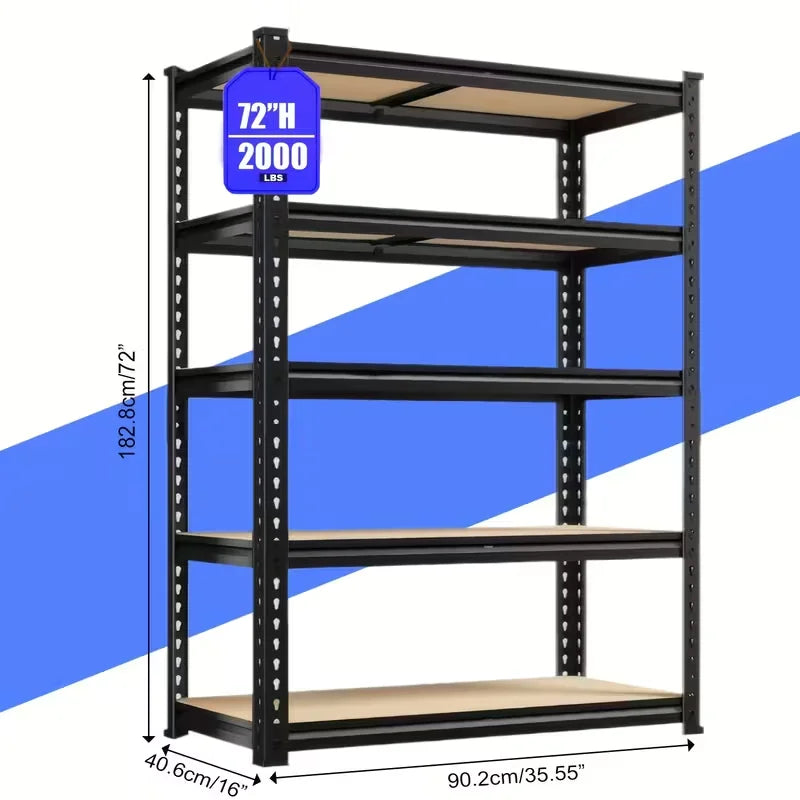 Sarenzon Adjustable Metal Double Tier Commercial Shelving Rack