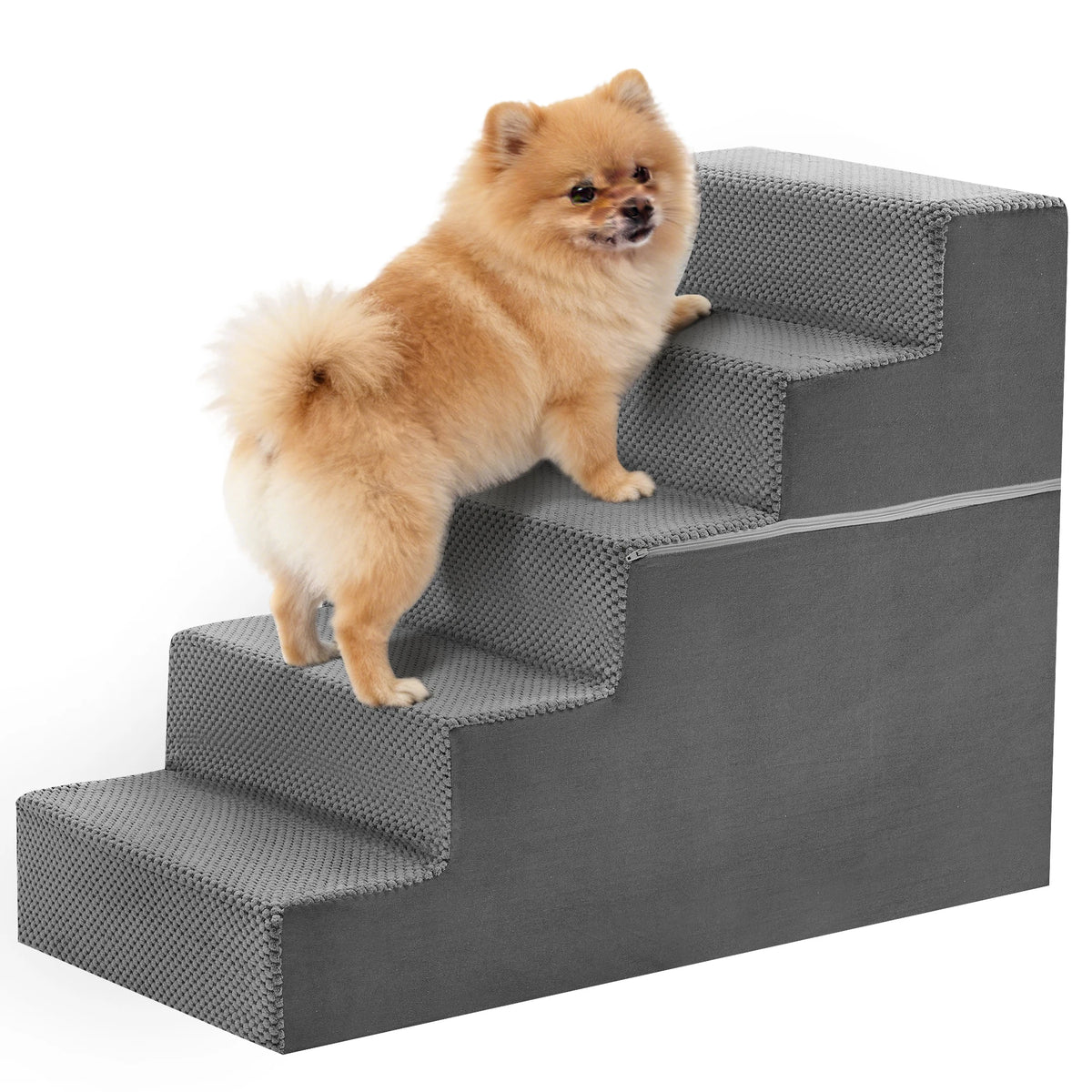 Foam Dog Stairs Ramp With Curved Non Slip Climbing Steps