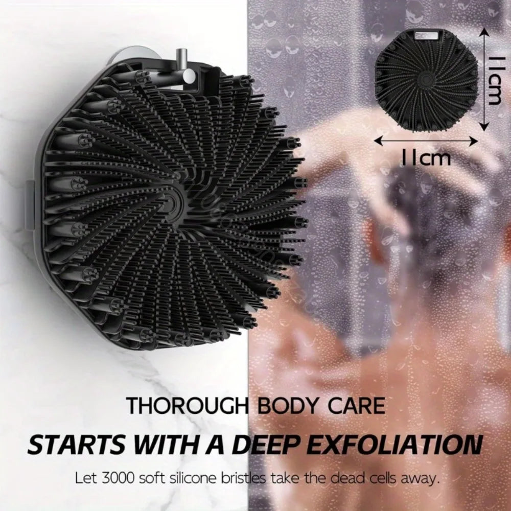 Soft Silicone Back Scrubber With Long Handle For Gentle Exfoliation