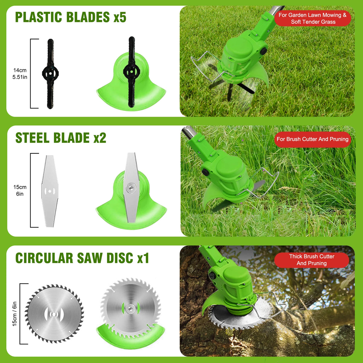 Cordless Brushless Electric Lawn Mower And Grass Trimmer Tool