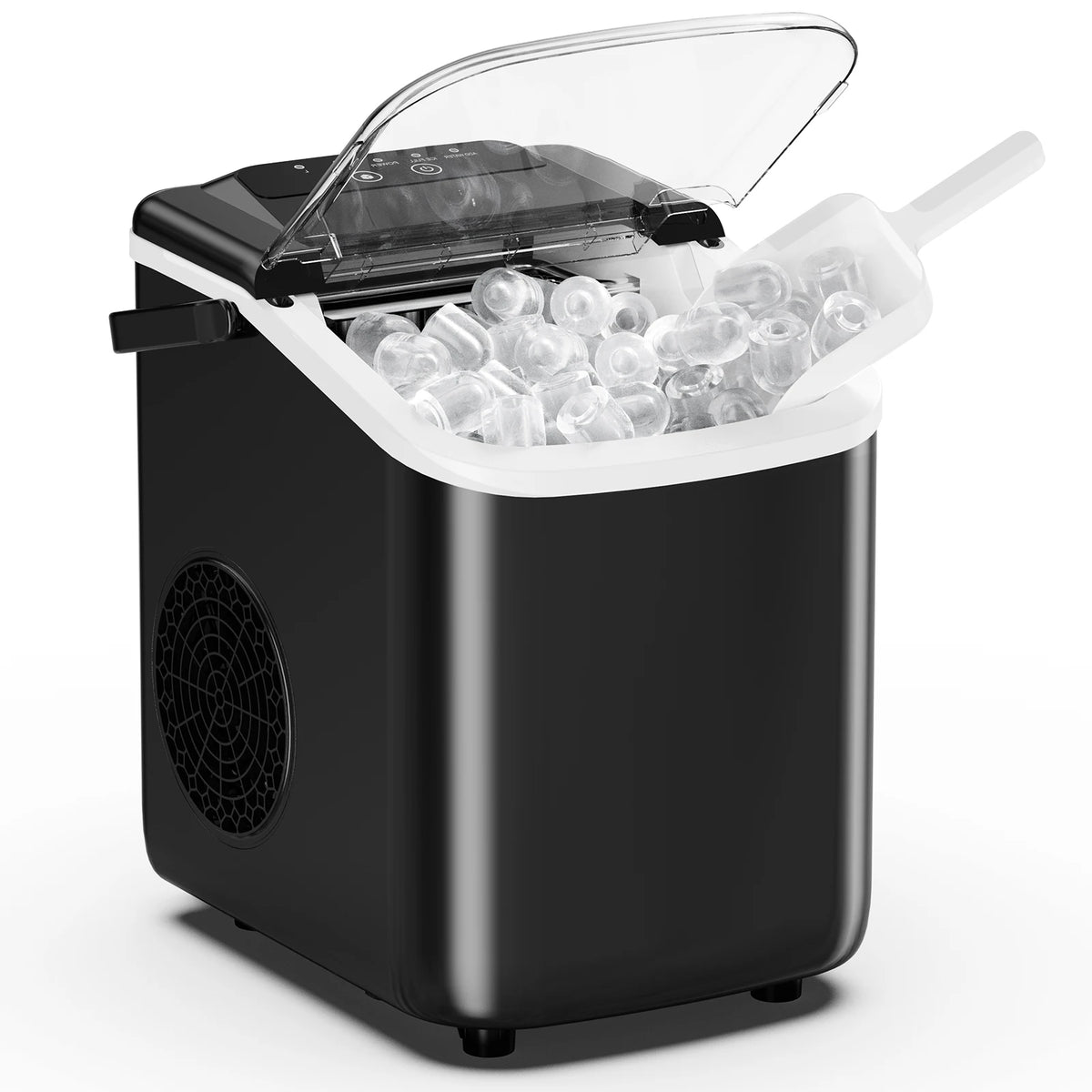 Compact Countertop Portable Ice Maker With Handle And Scoop