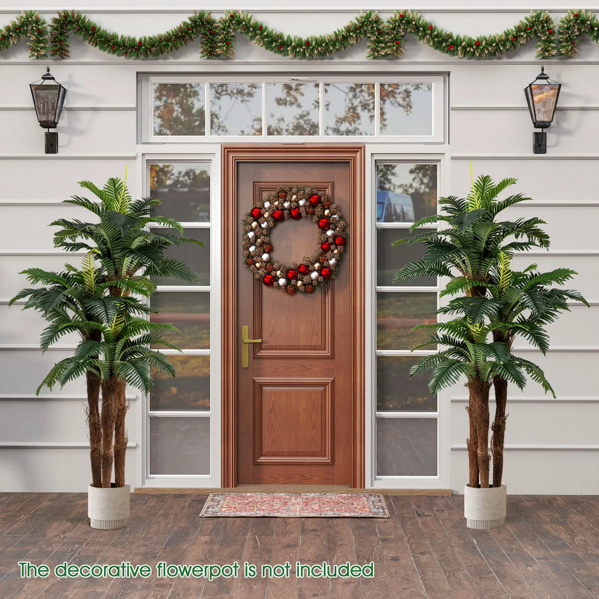 LIFEZEAL 2 Pack Artificial Palm Trees For Indoor Home Decoration