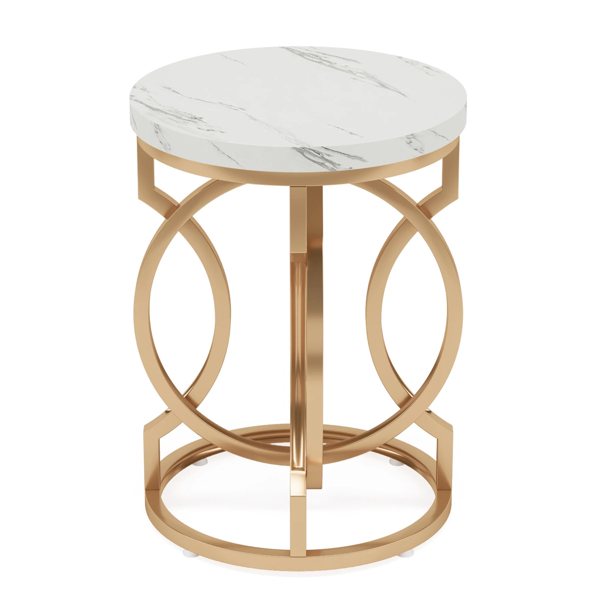 Tribesigns Modern Round End Table With Durable Wood Top