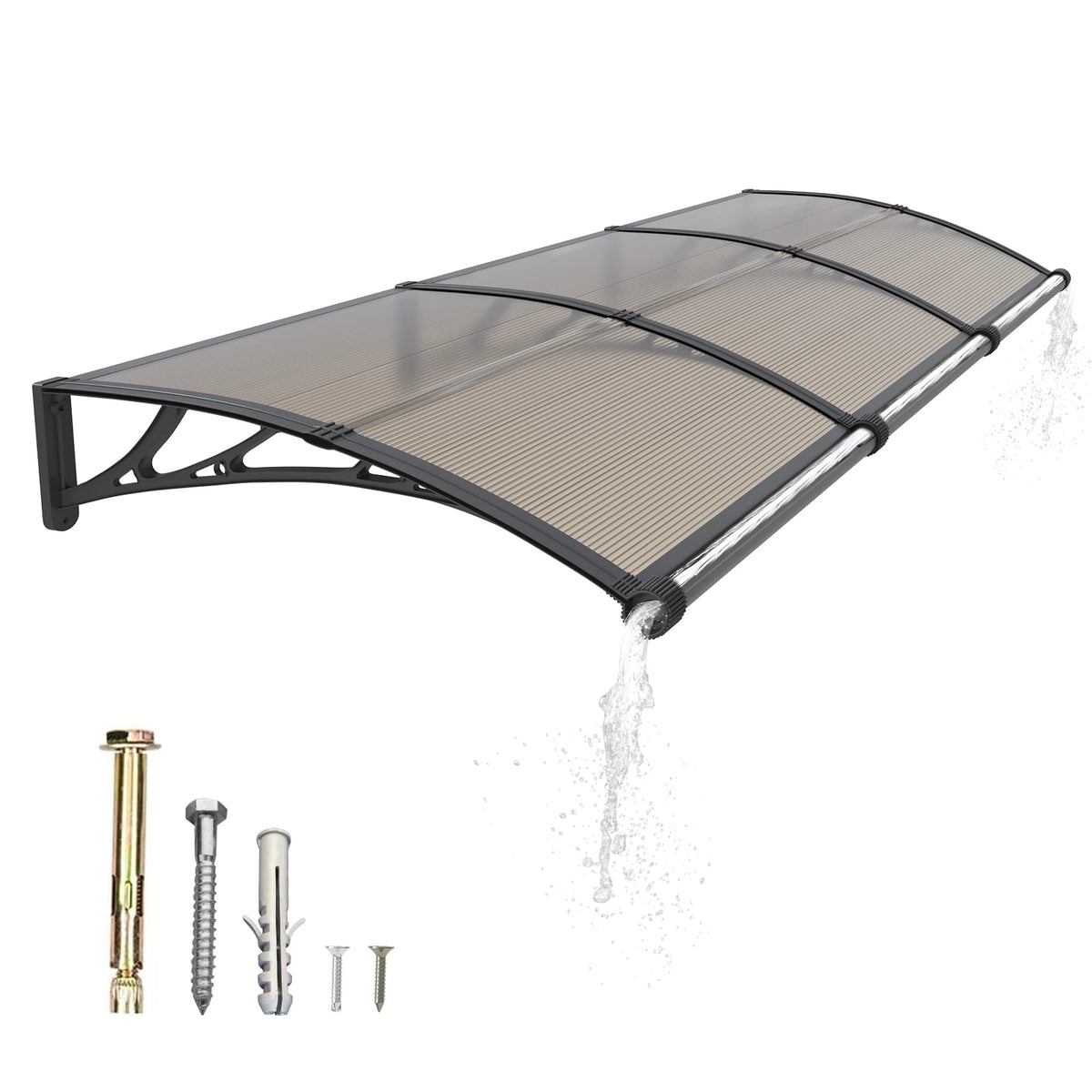 Polycarbonate Door Awning Canopy UV Resistant Rain And Sun Cover