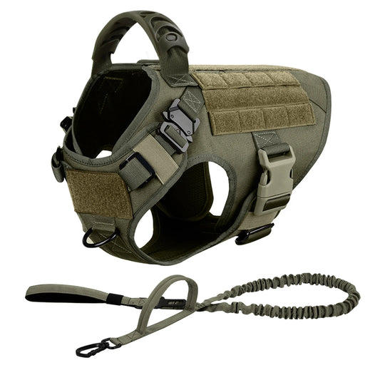 PETRAVEL Tactical Dog Harness And Leash Set For Training
