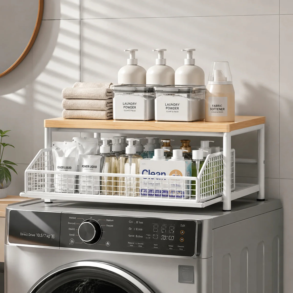 Kitchen Microwave Stand With Storage Drawer Organizer Shelf