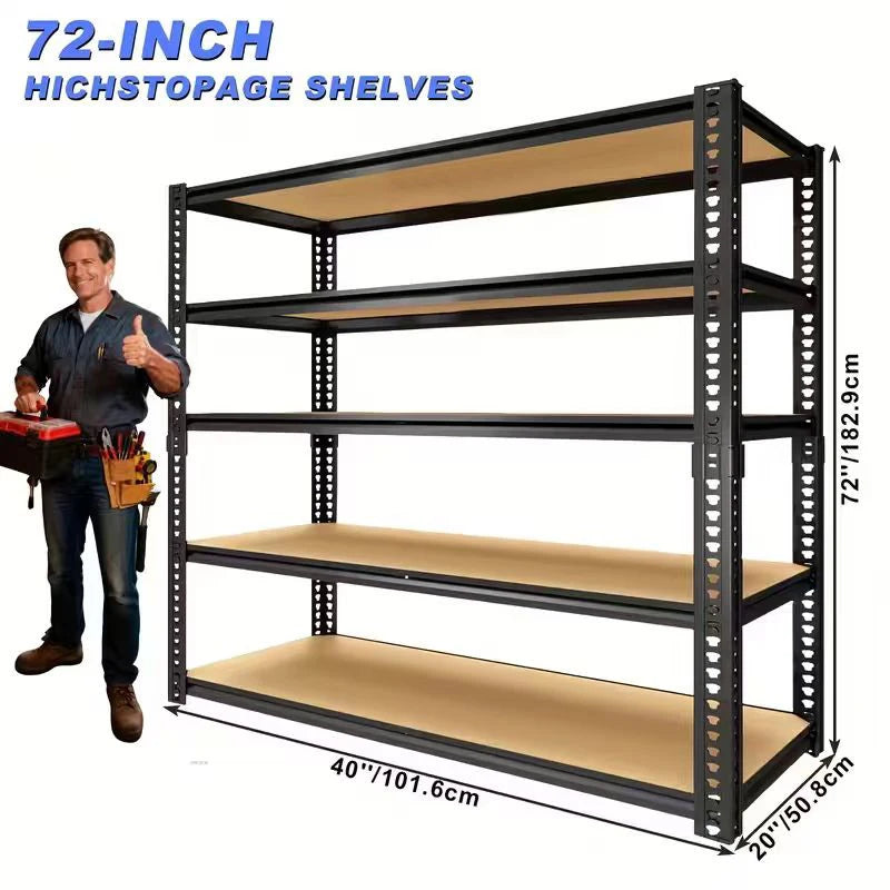 Sarenzon Sturdy Metal Garage Storage Shelving Rack System