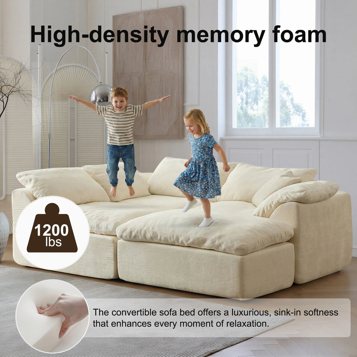 Yeflixvrau Modern Modular Sectional Sofa With Deep Seating For Homes