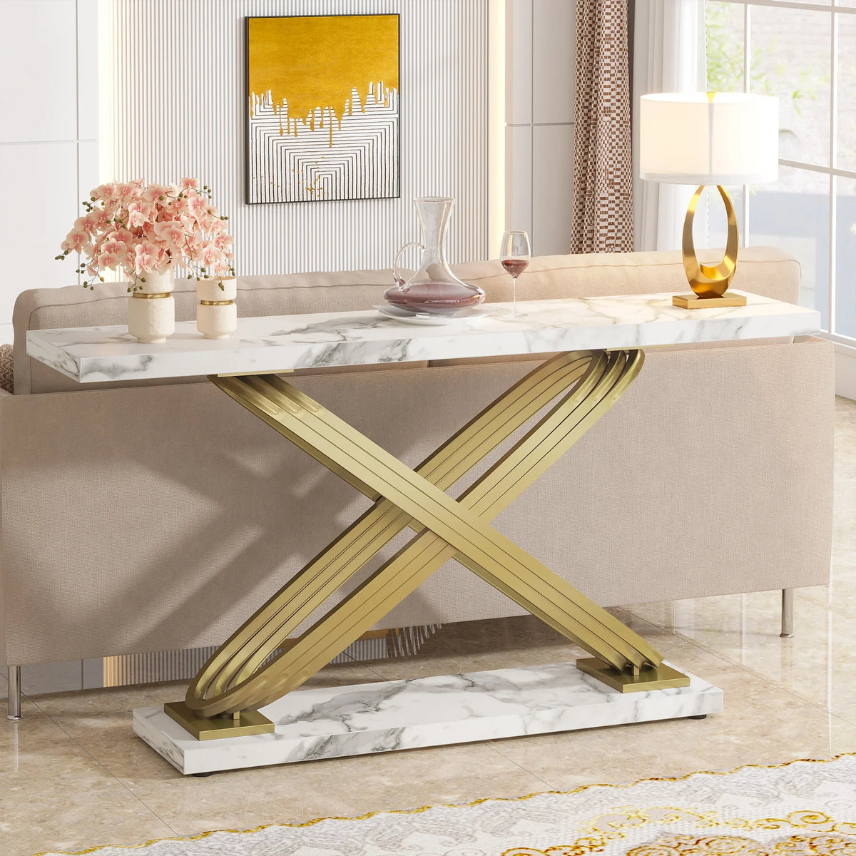 Tribesigns Modern Rectangular Console Table For Entryways