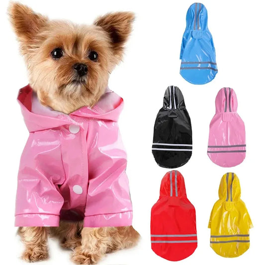 Waterproof Hooded Dog Raincoat Outdoor Jacket For Dogs And Cats