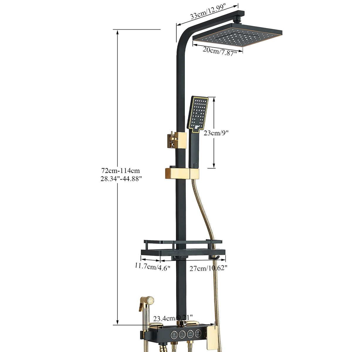 Fmhjfisd Brass Rainfall Shower Faucet And Bathtub Mixer System