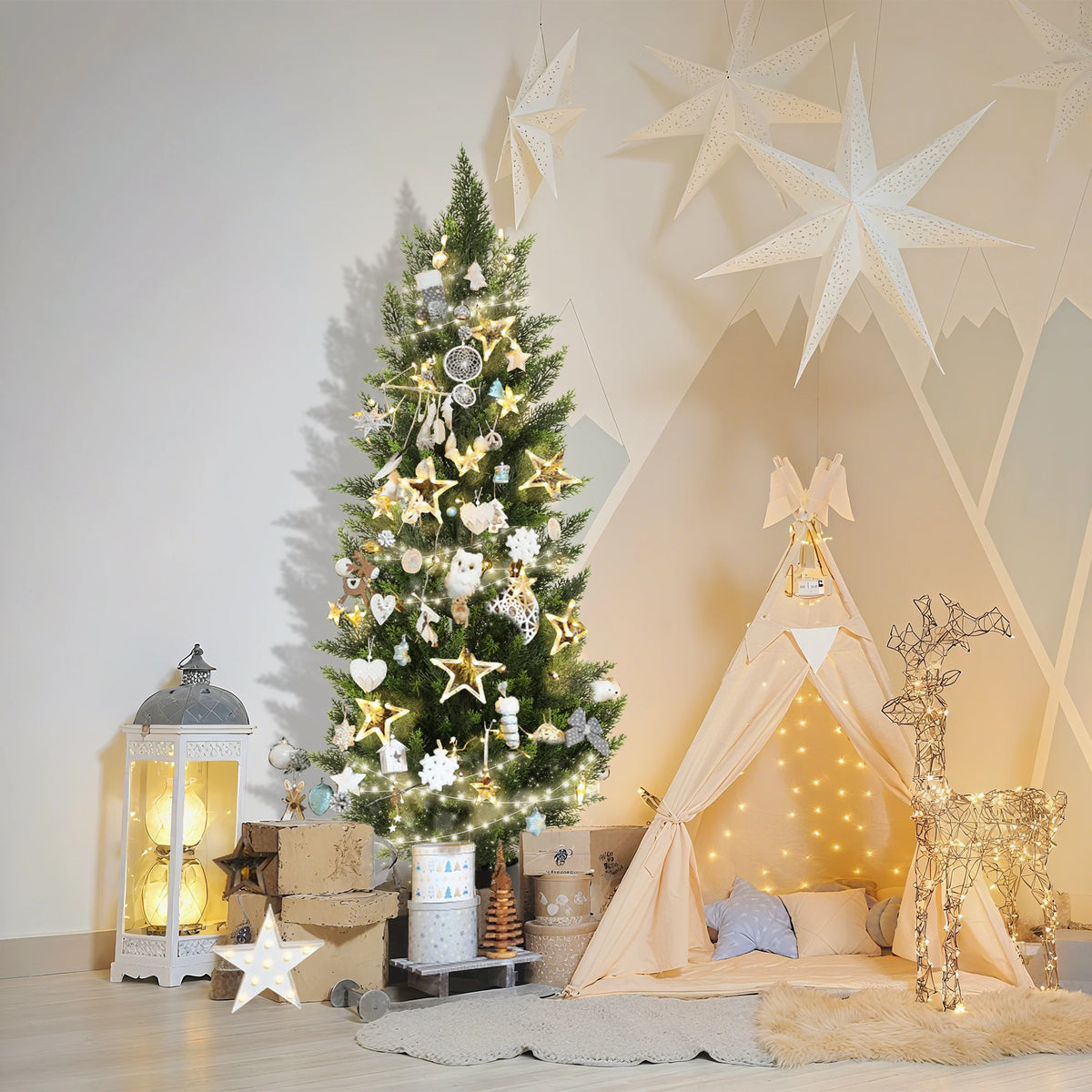 Olitree Artificial Cedar Topiary Tree Faux Evergreen Home Decor