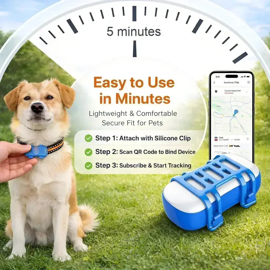 WANWAYTECH 4G GPS Pet Tracker With Real Time Alerts